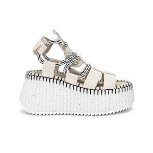 Chloe Strappy Pearly Grey Nama Sandals Size EU 38 / US 8